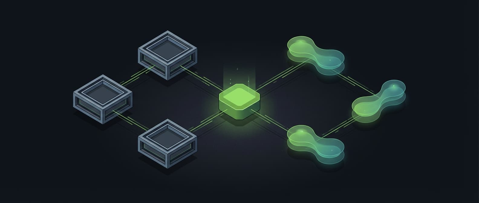 Hybrid architecture diagram showing Esri and open source tools connected through central database