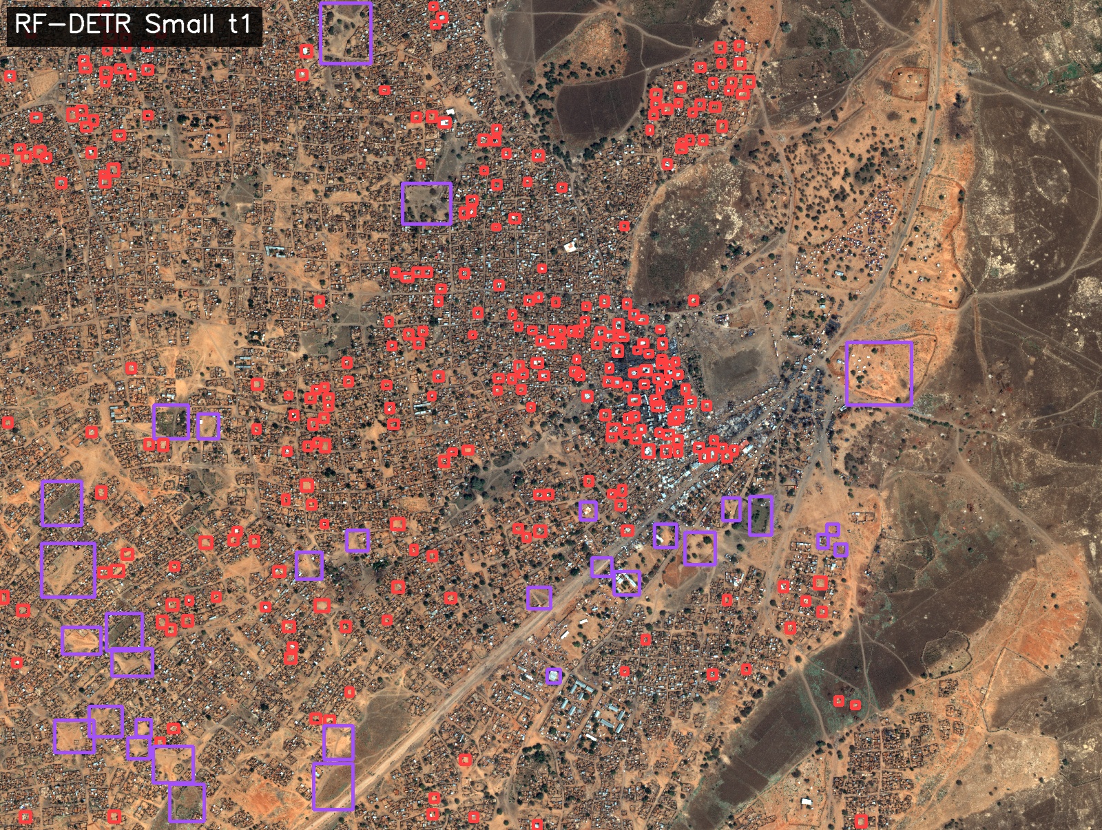 Final supplied Sudan detector overview with missed structures and apparent background false positives